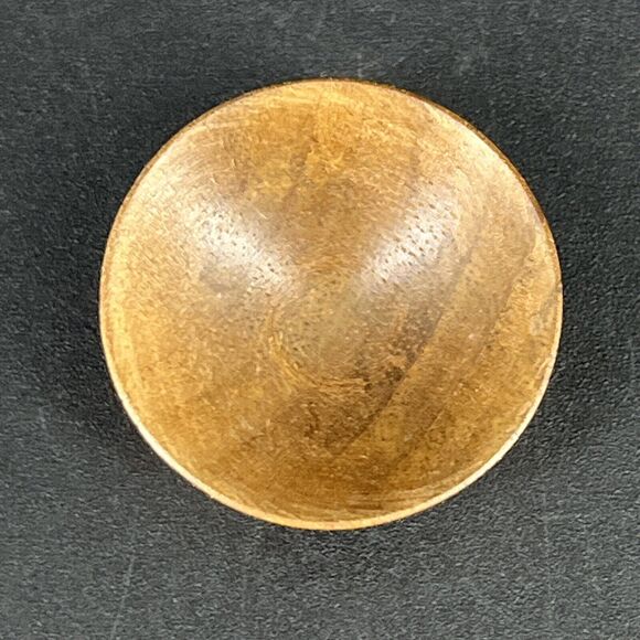 Dollhouse Miniature Artist M Hunt Walnut Wood Bowl New Zealand Signed Handmade - Picture 3 of 9